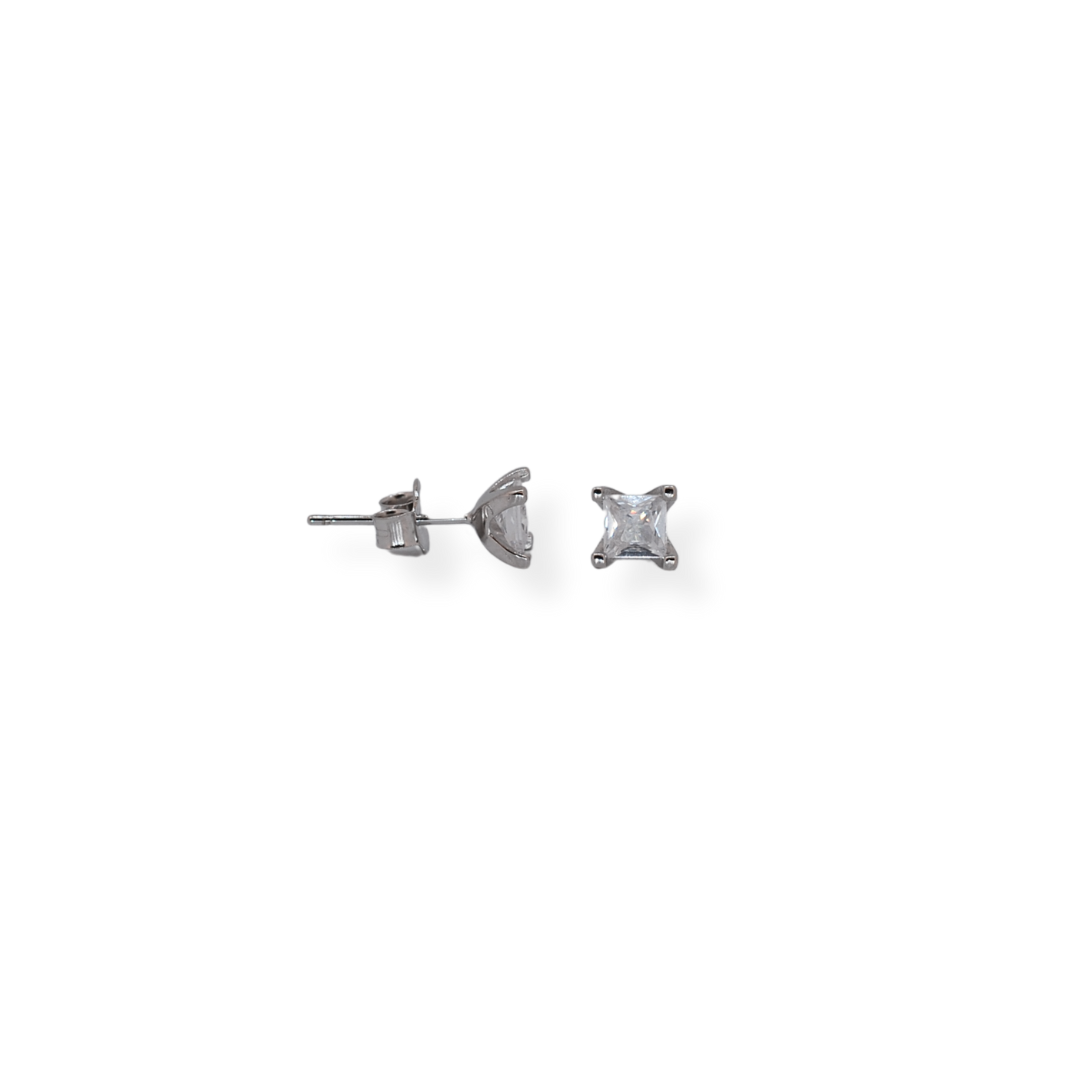 Silver cz stud