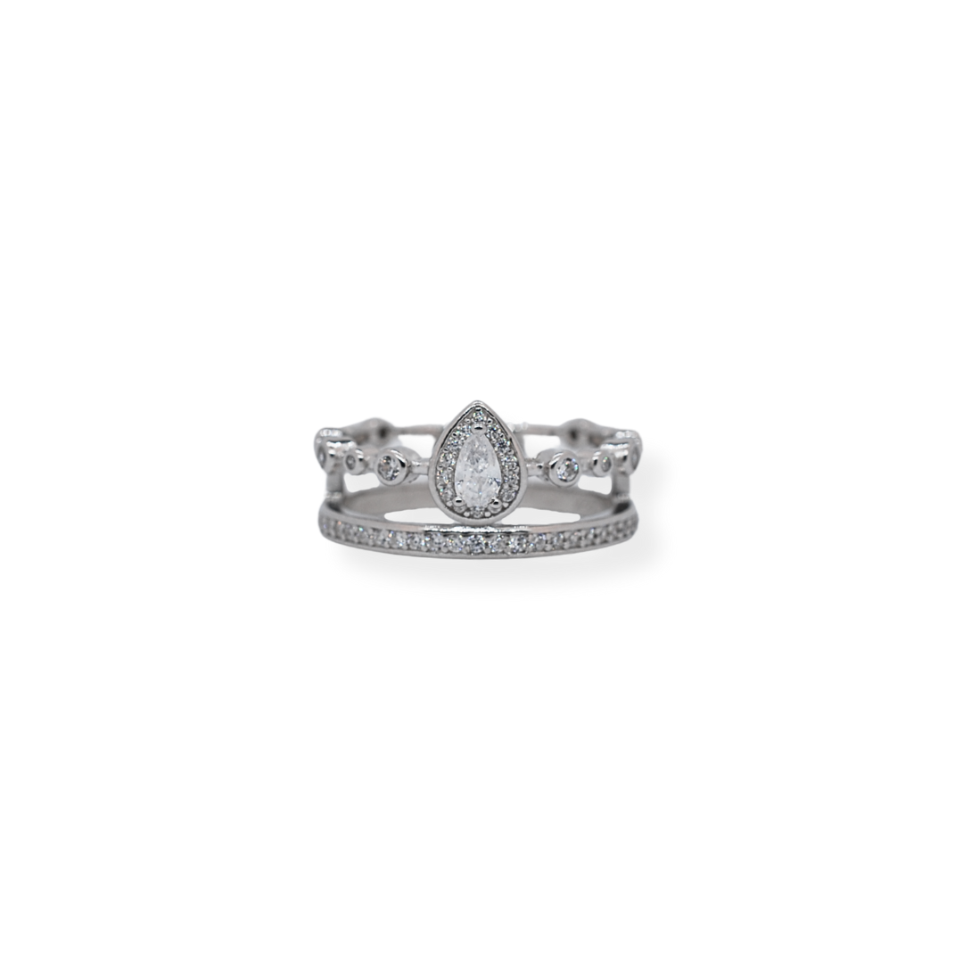 Silver cz ring