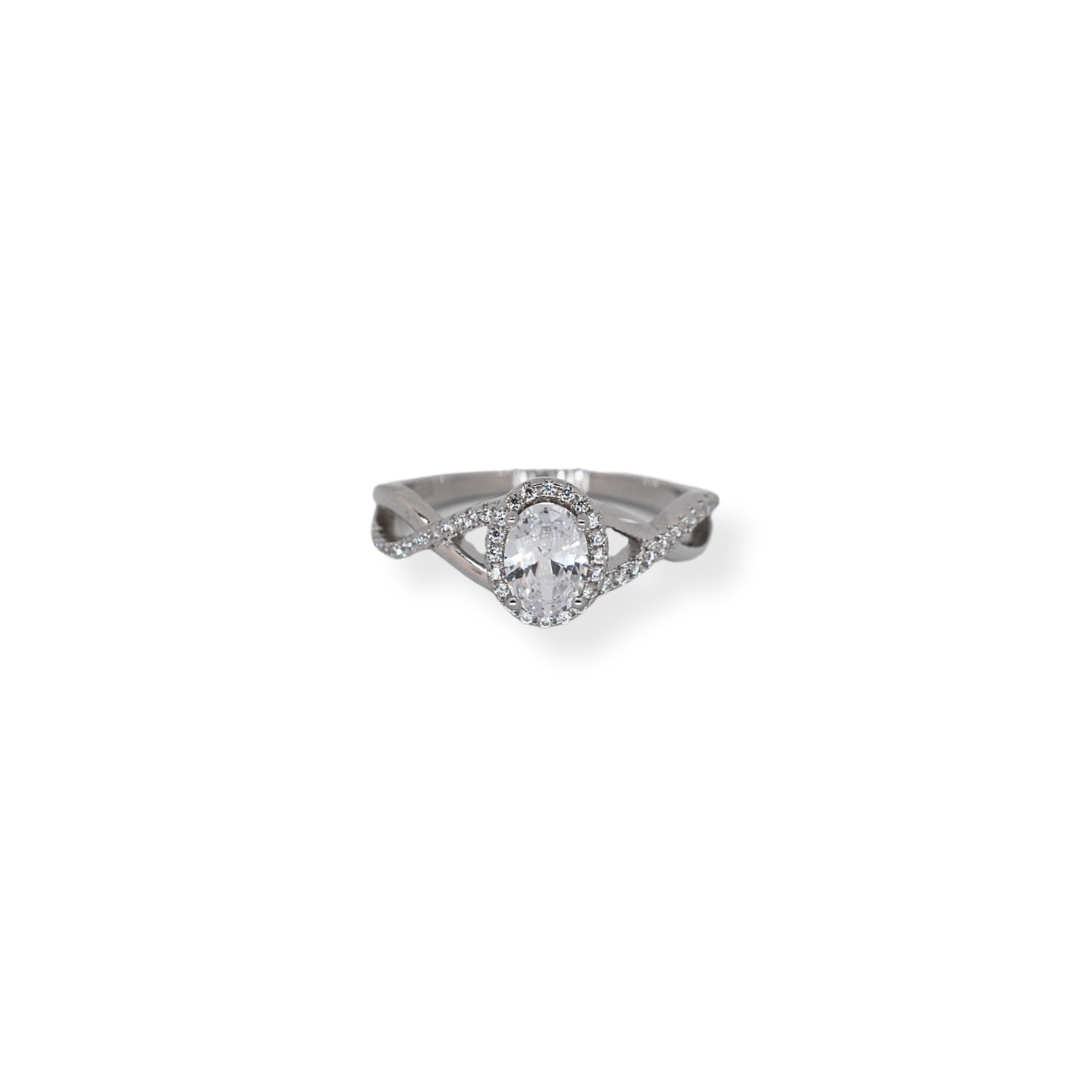 Silver cz ring