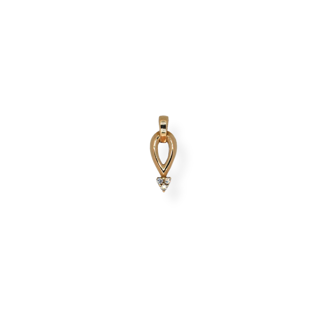 9ct gold cz pendant