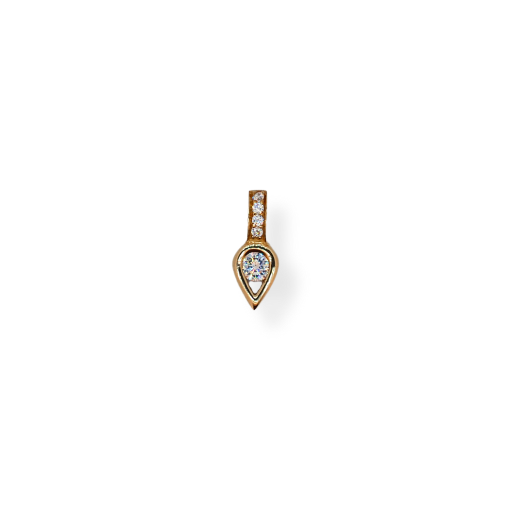 9ct gold cz pendant