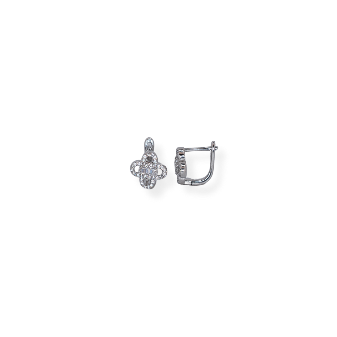 Silver cz earrings