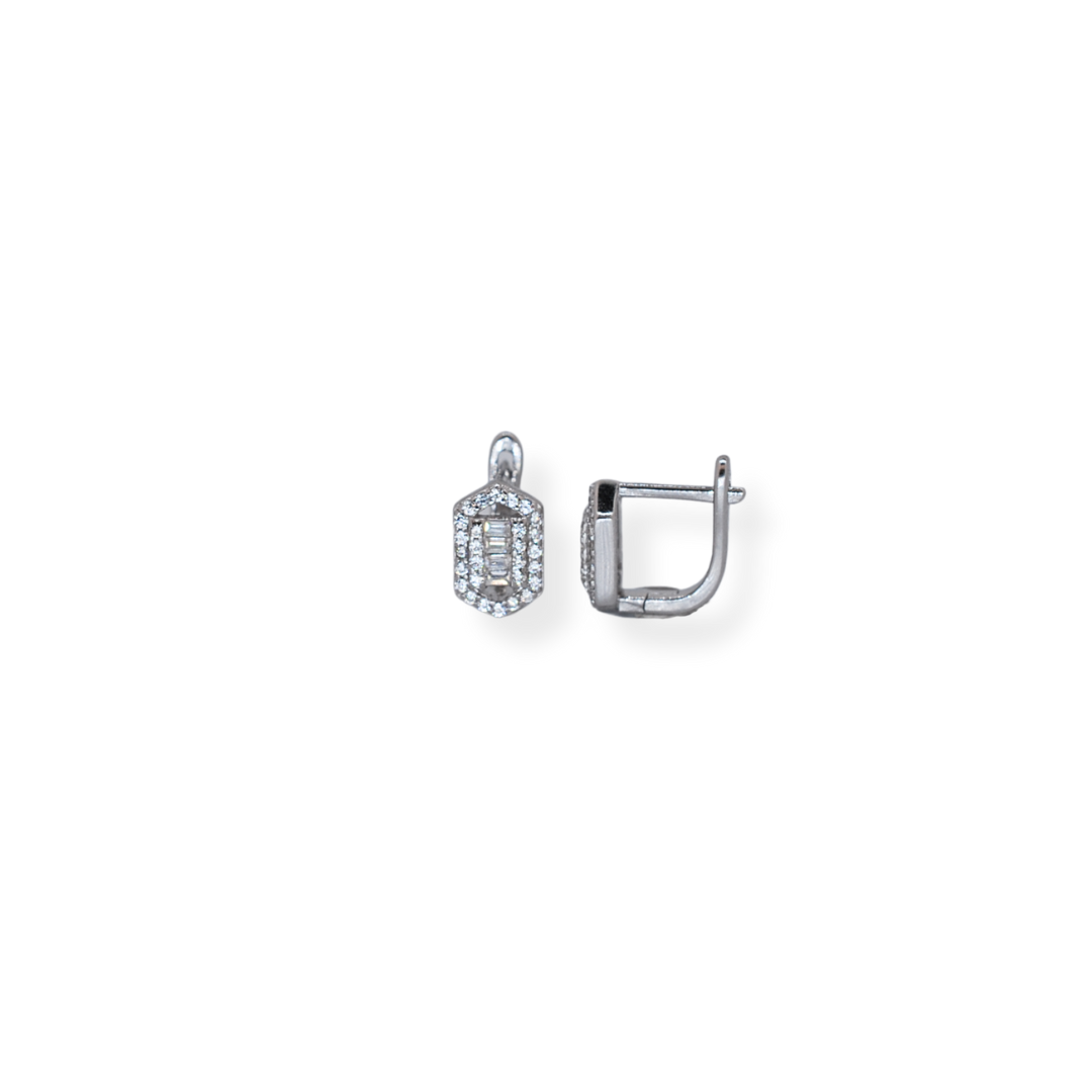 Silver cz earrings