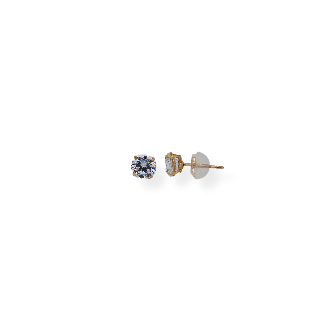 9ct gold cz stud earring