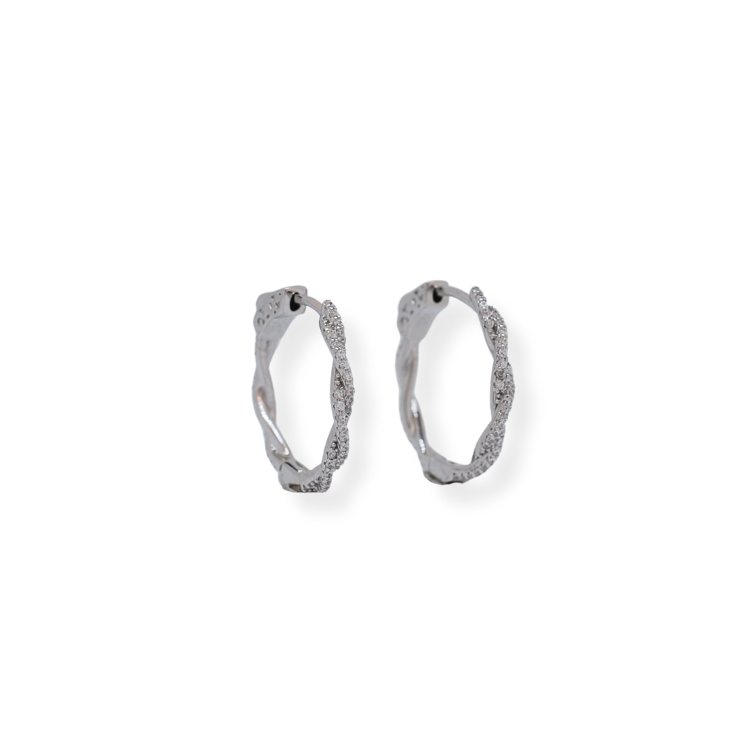 Silver cz earrings