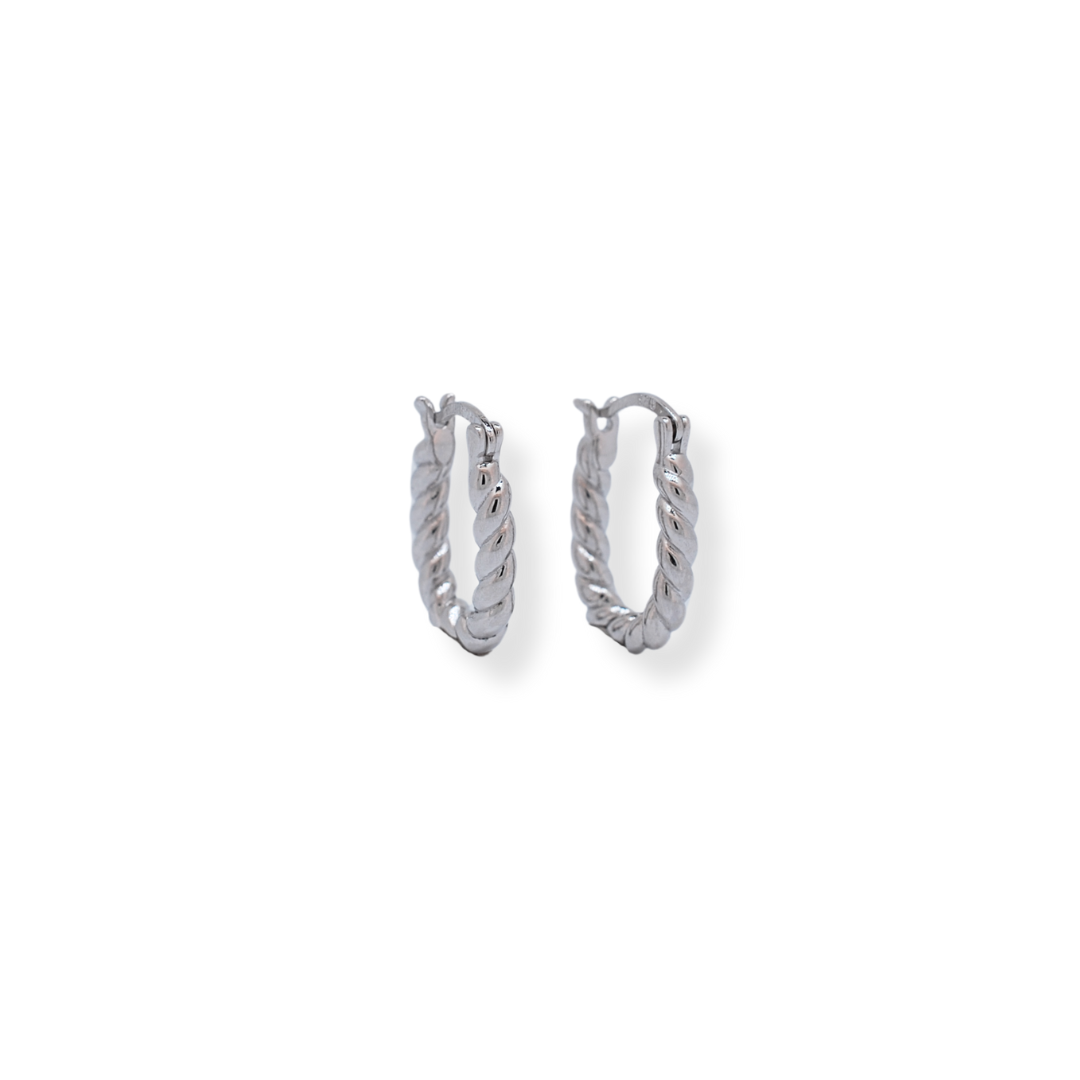 Silver hoop earrings