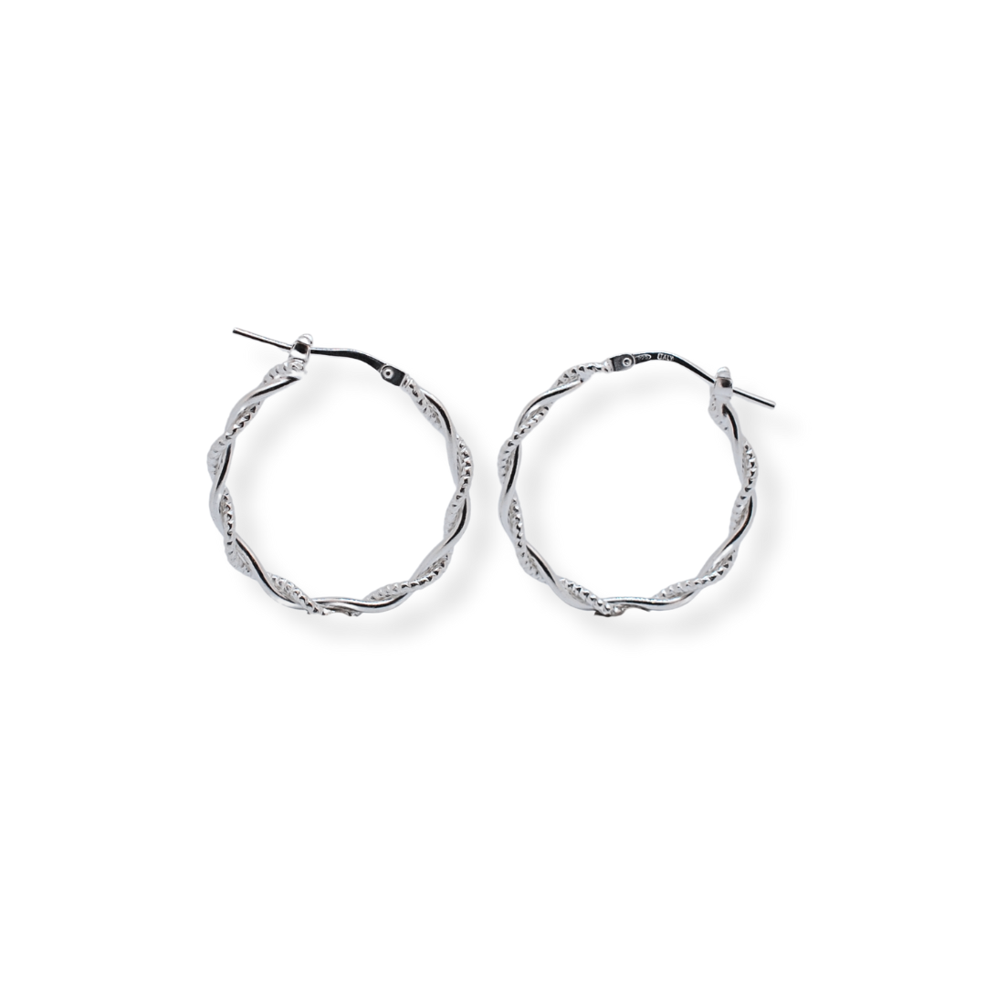 Silver hoop earrings