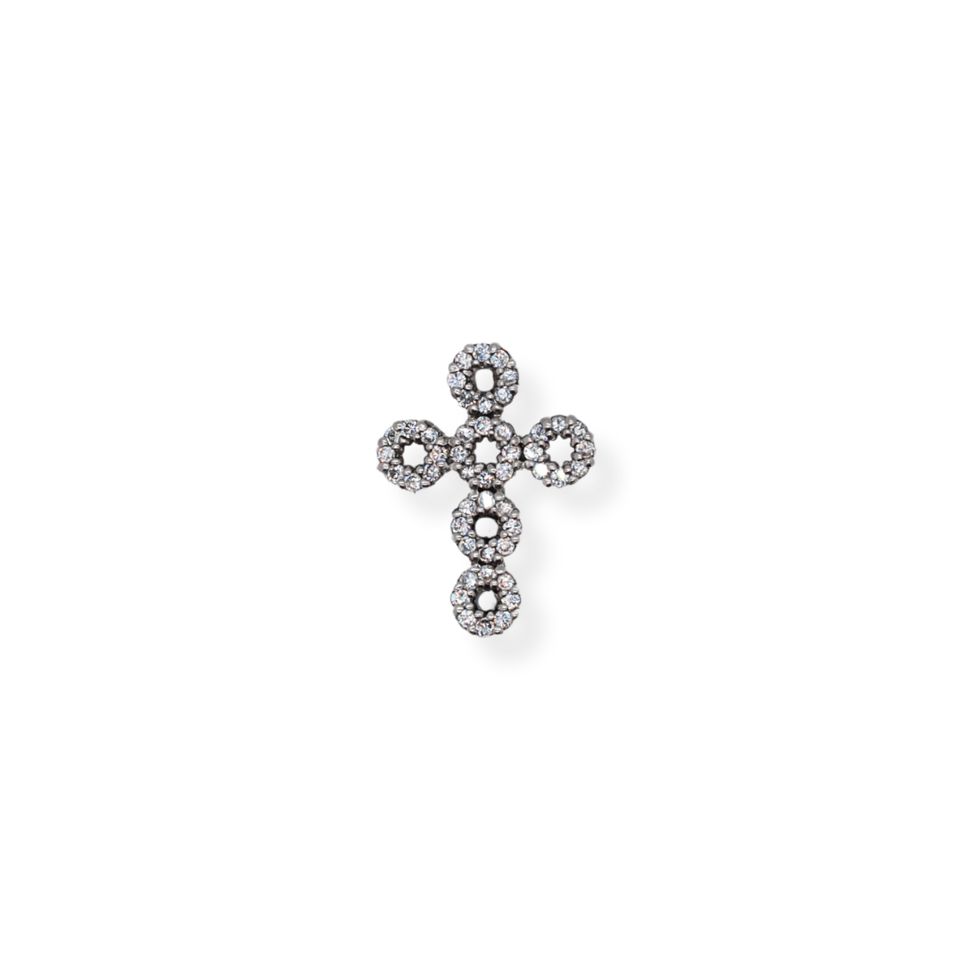 Silver cz cross