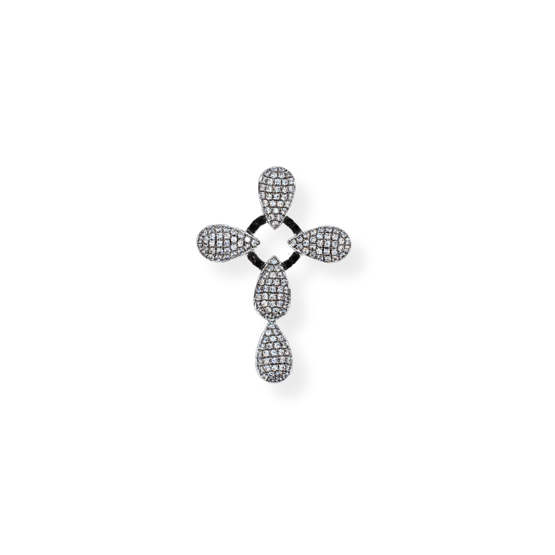 Silver cz cross