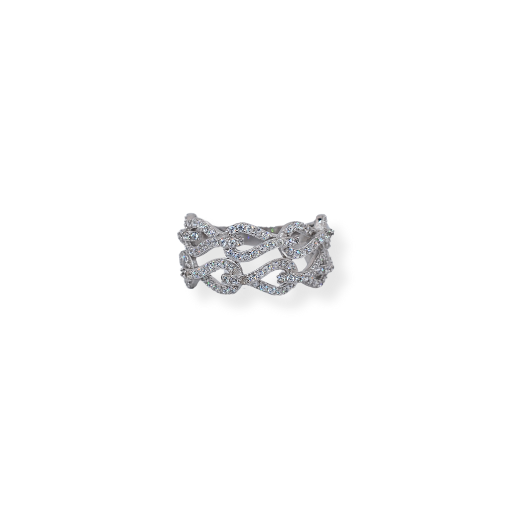 Silver cz ring