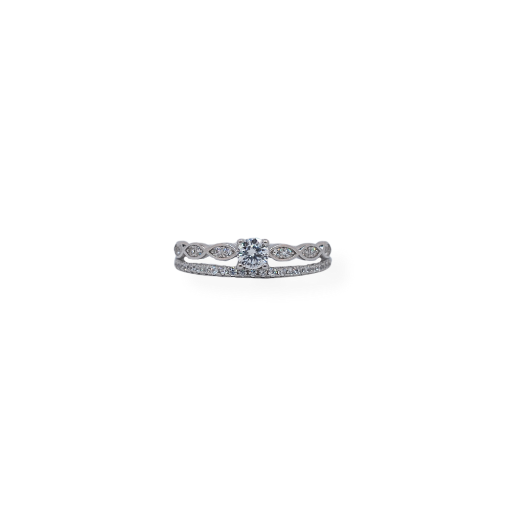 Silver cz ring