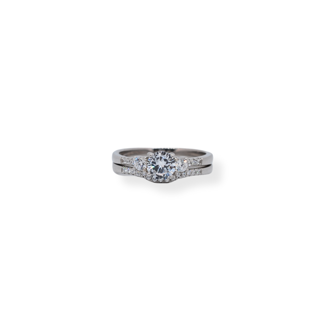 silver cz ring