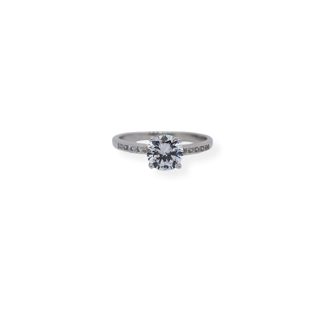 Silver cz ring