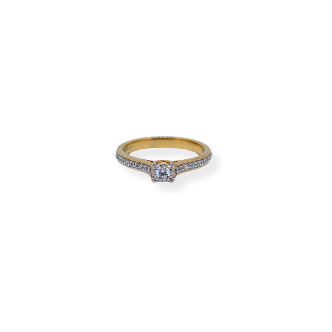 Gold plated cz ring