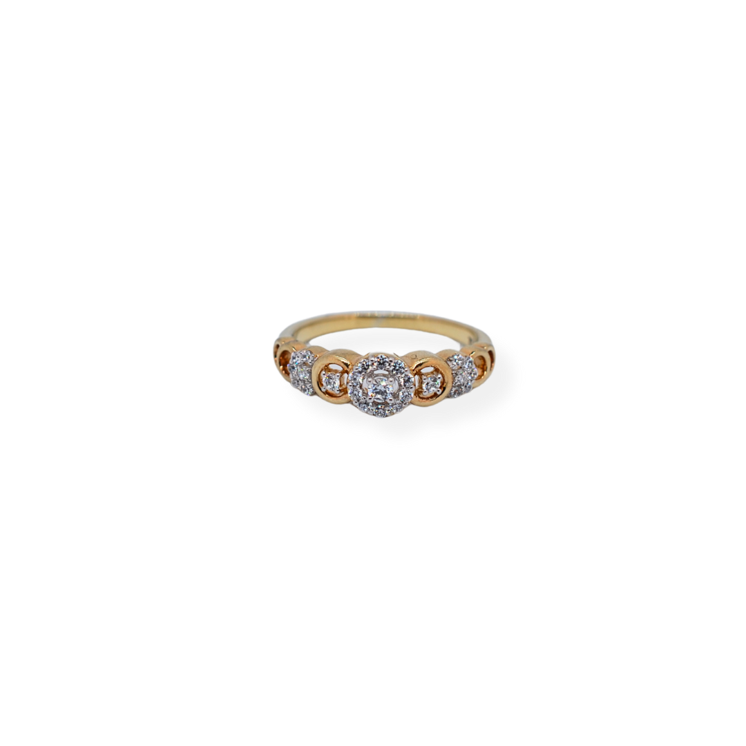 Gold plated cz ring