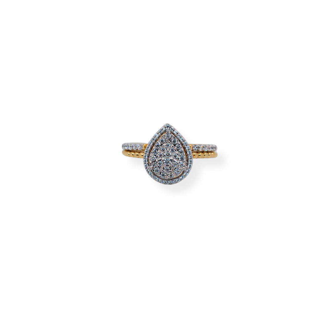 Gold plated cz ring