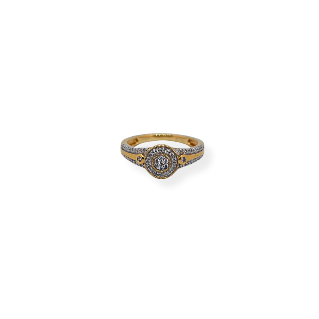 Gold plated cz ring