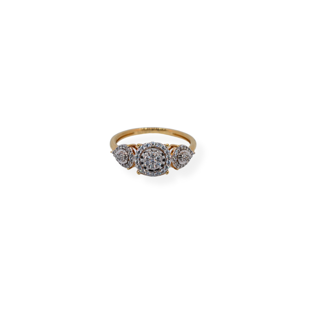 Gold plated cz ring