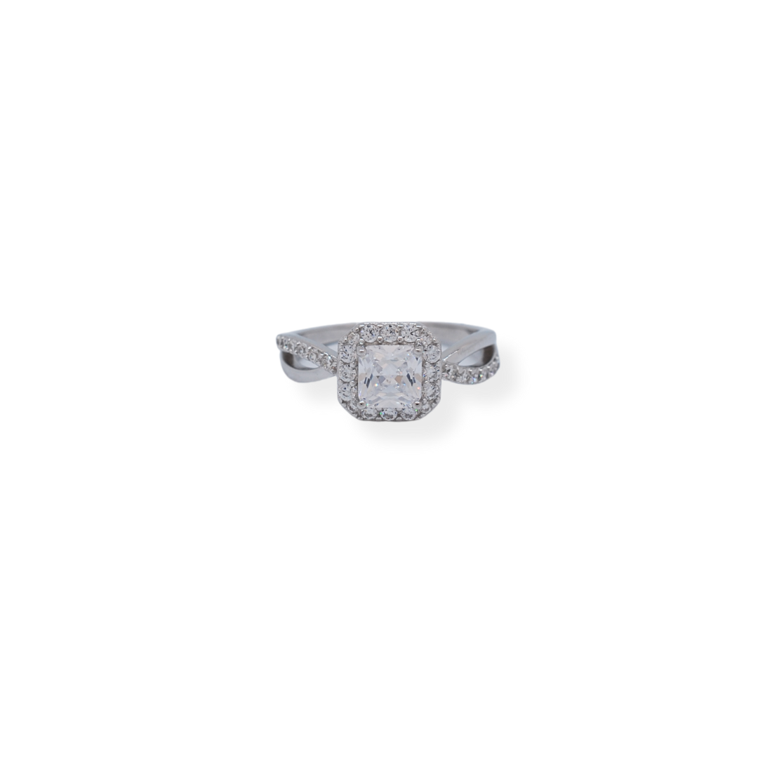 Silver cz ring