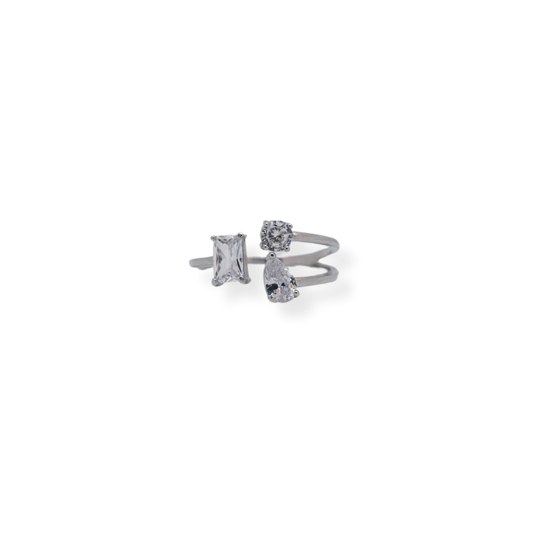 Silver cz ring