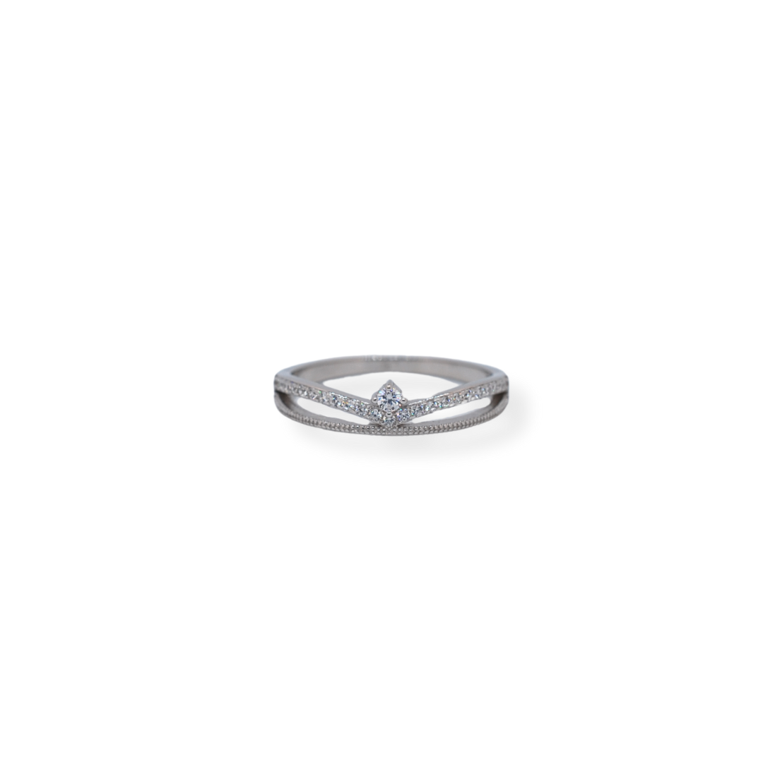 Silver cz ring