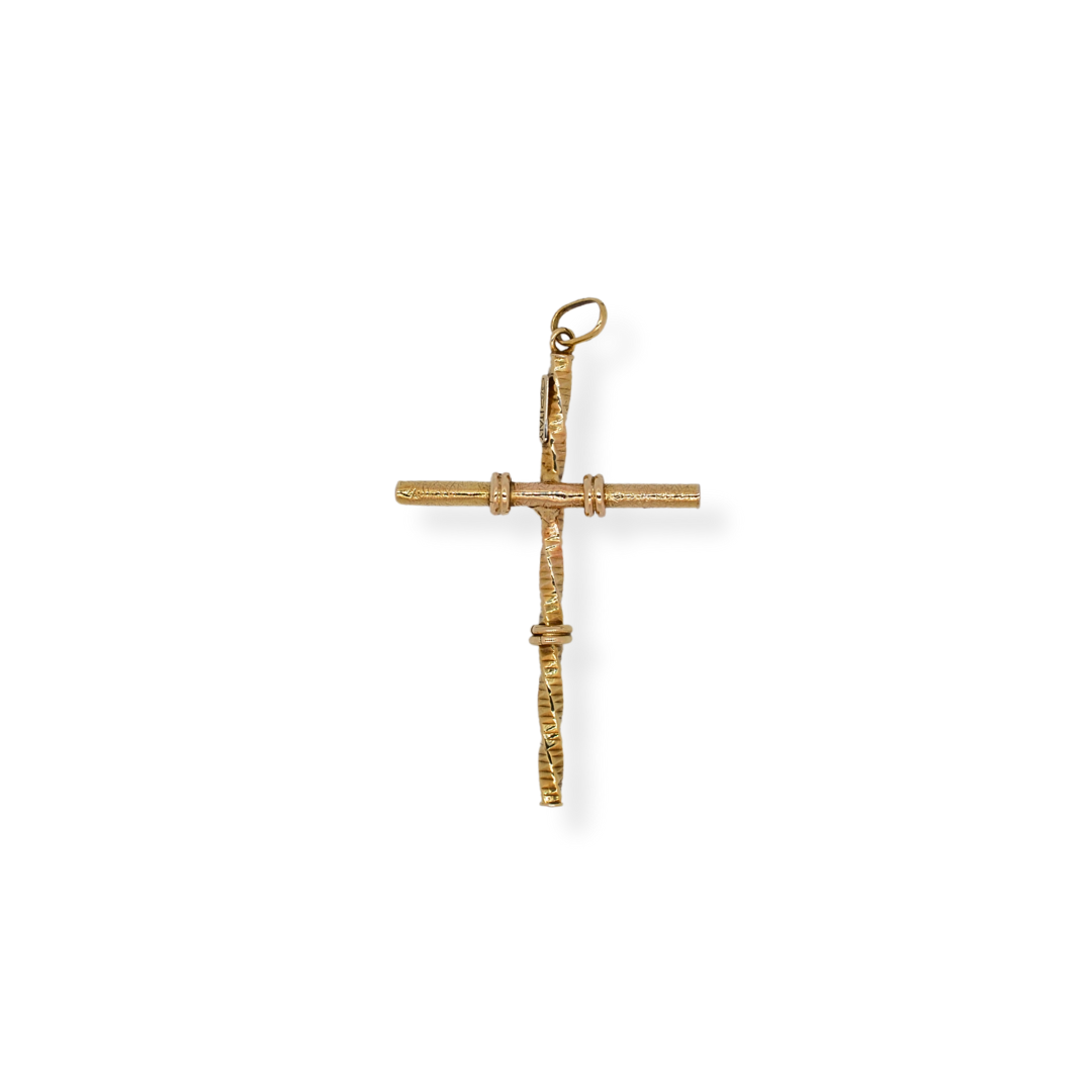 9ct gold cross pendant