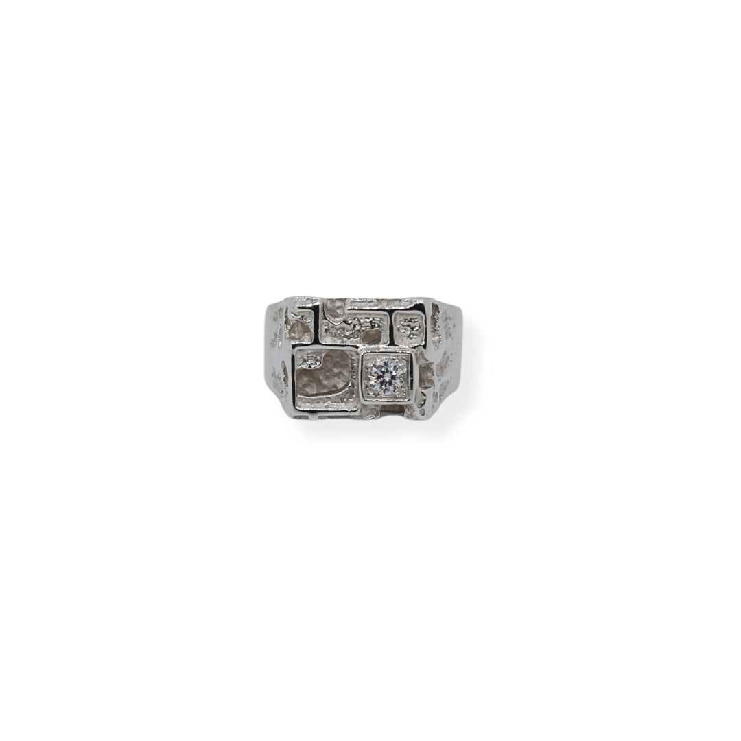 Silver cz ring