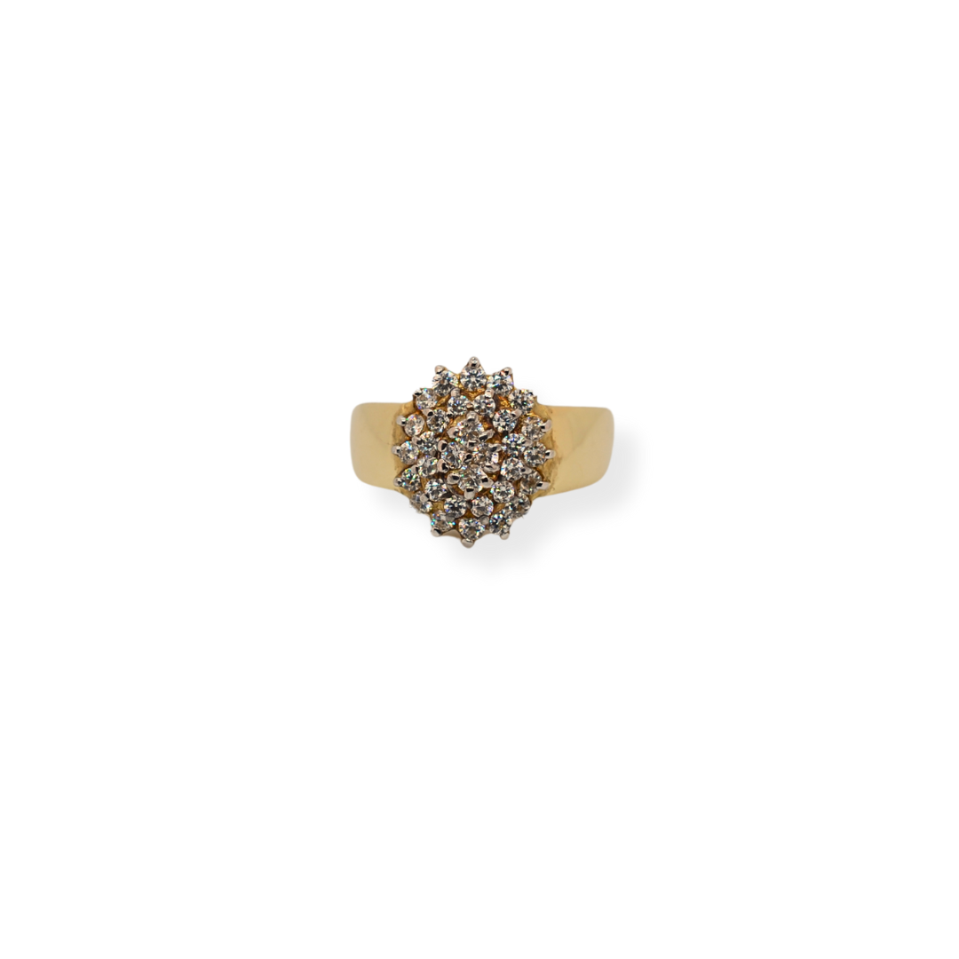 9ct gold cz ring