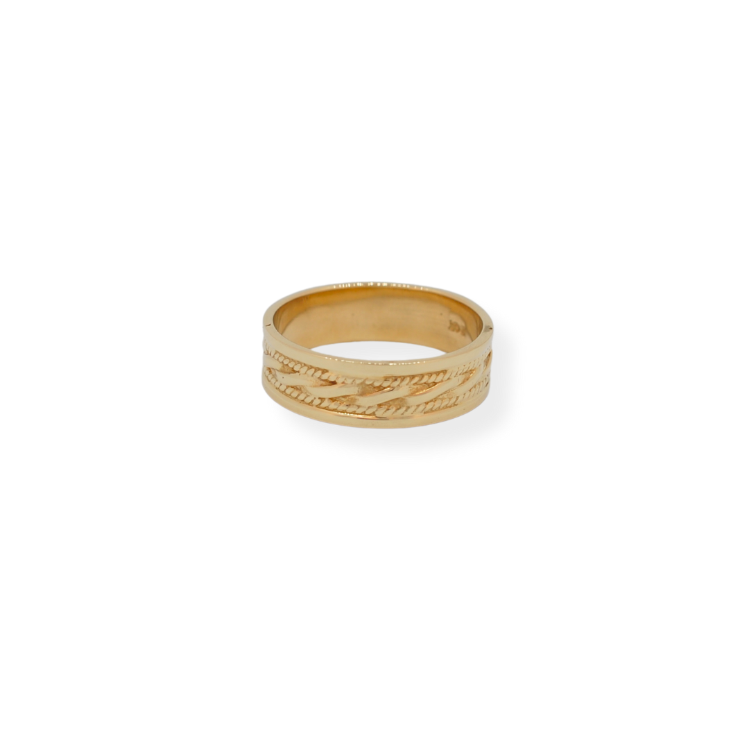 9ct gold band ring