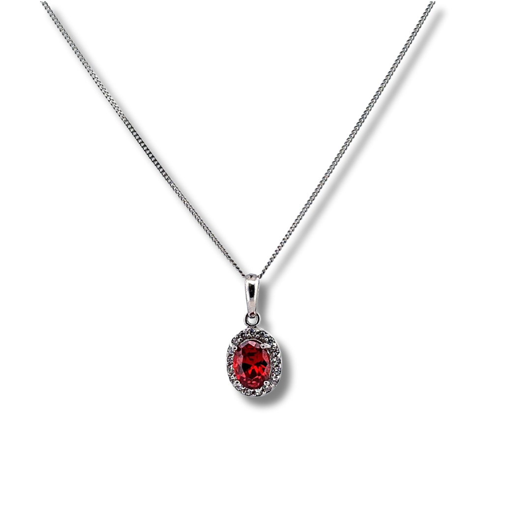 silver cz necklace