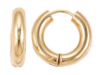 9ct yellow gold hoop earrings