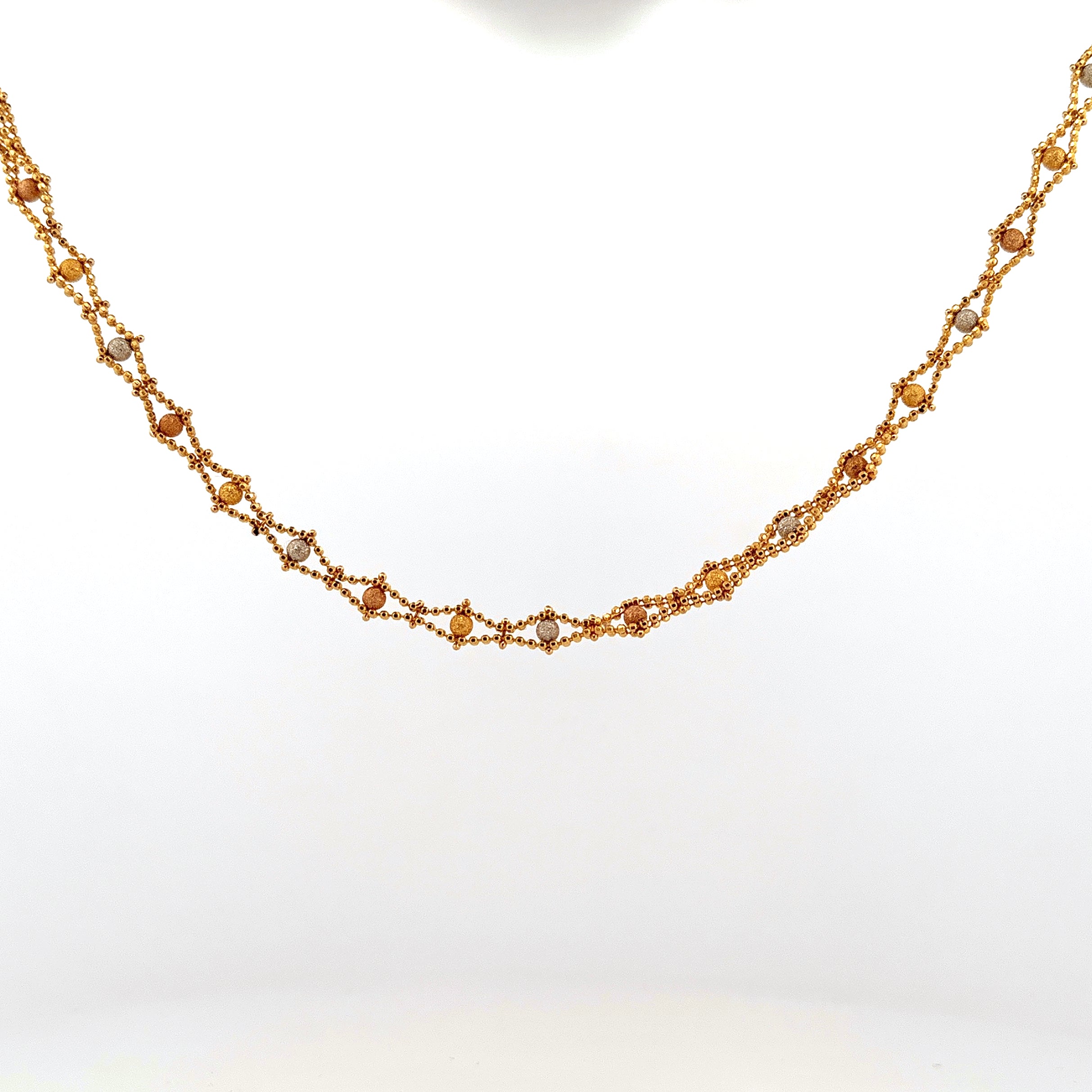 22ct 3/tone gold necklace