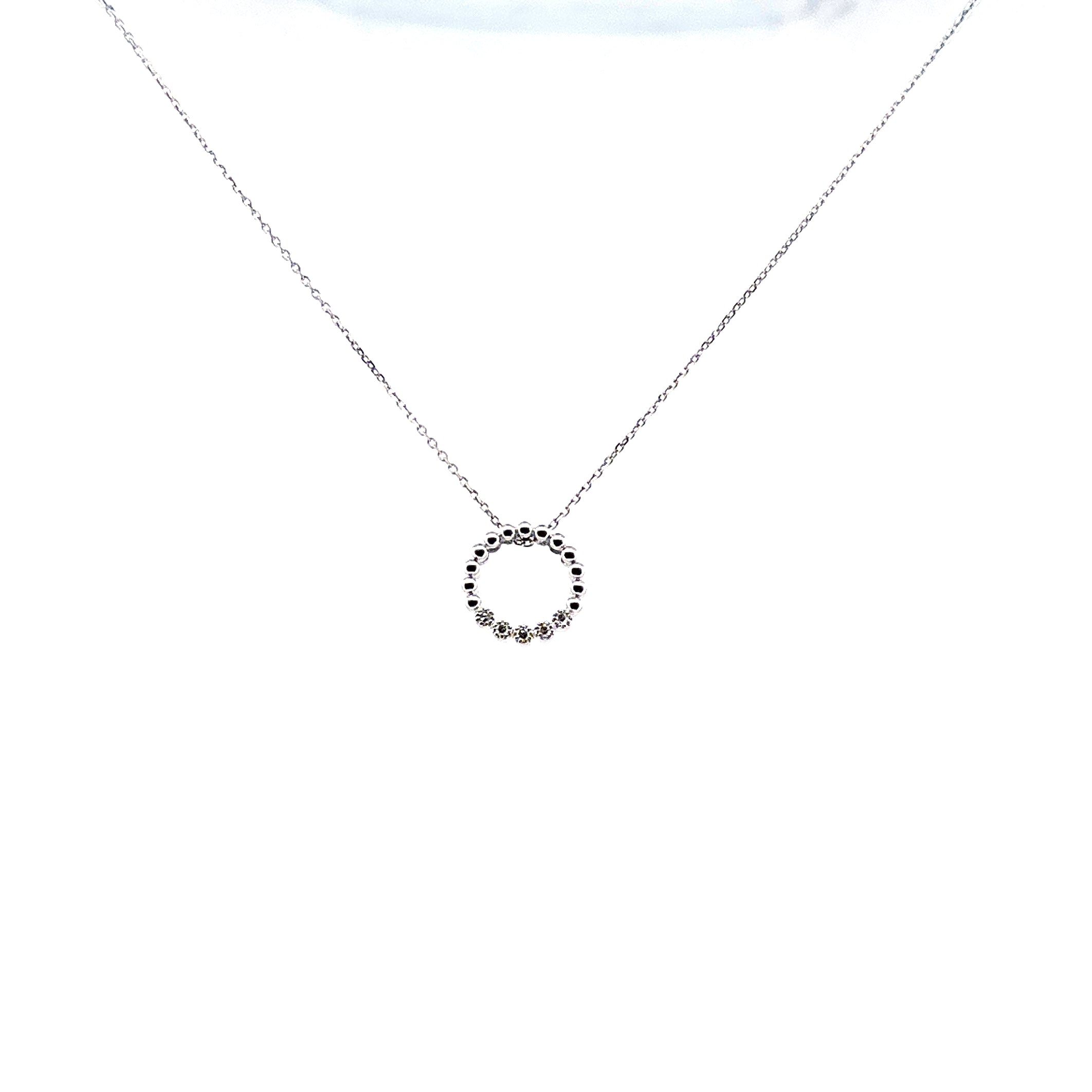 9ct white gold pendant chain