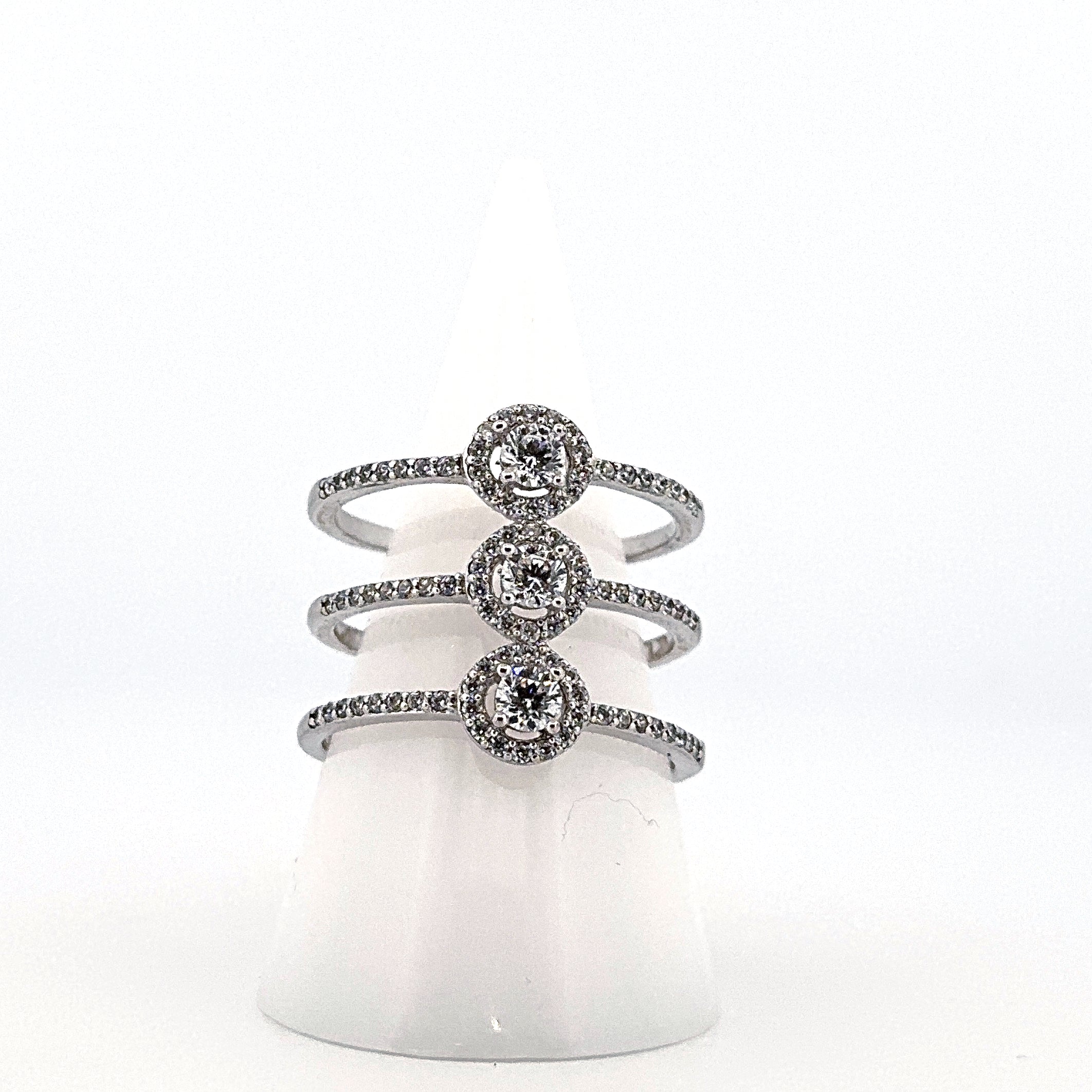 silver cz ring