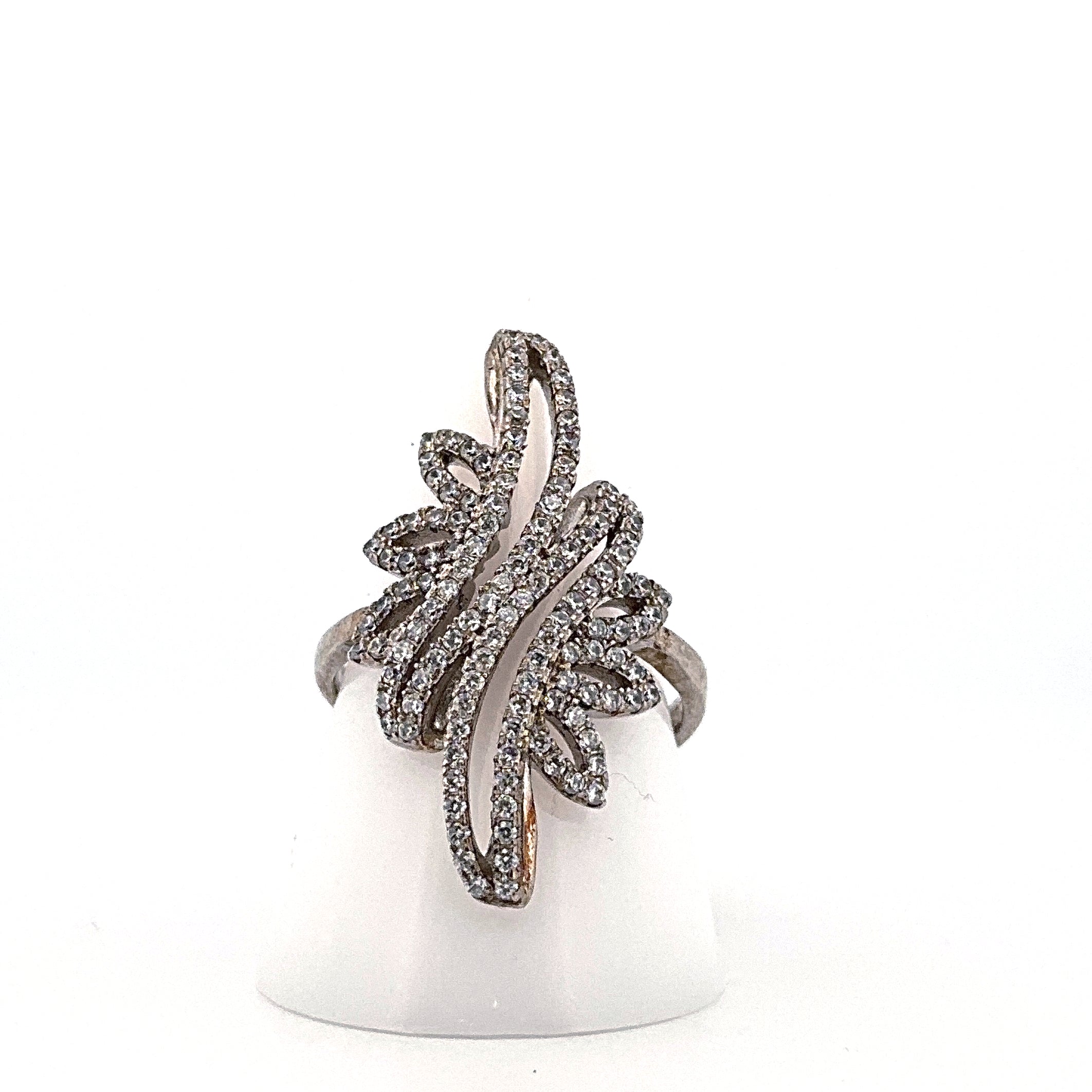 silver cz ring