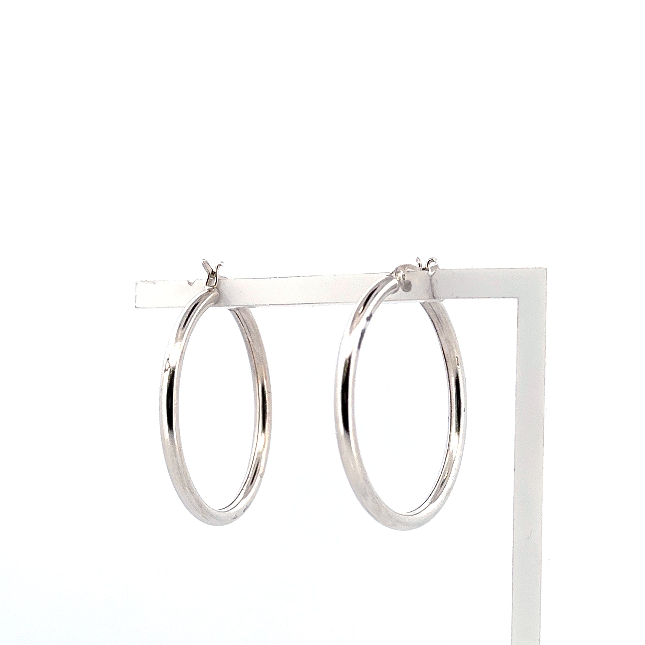 silver hoop earrings