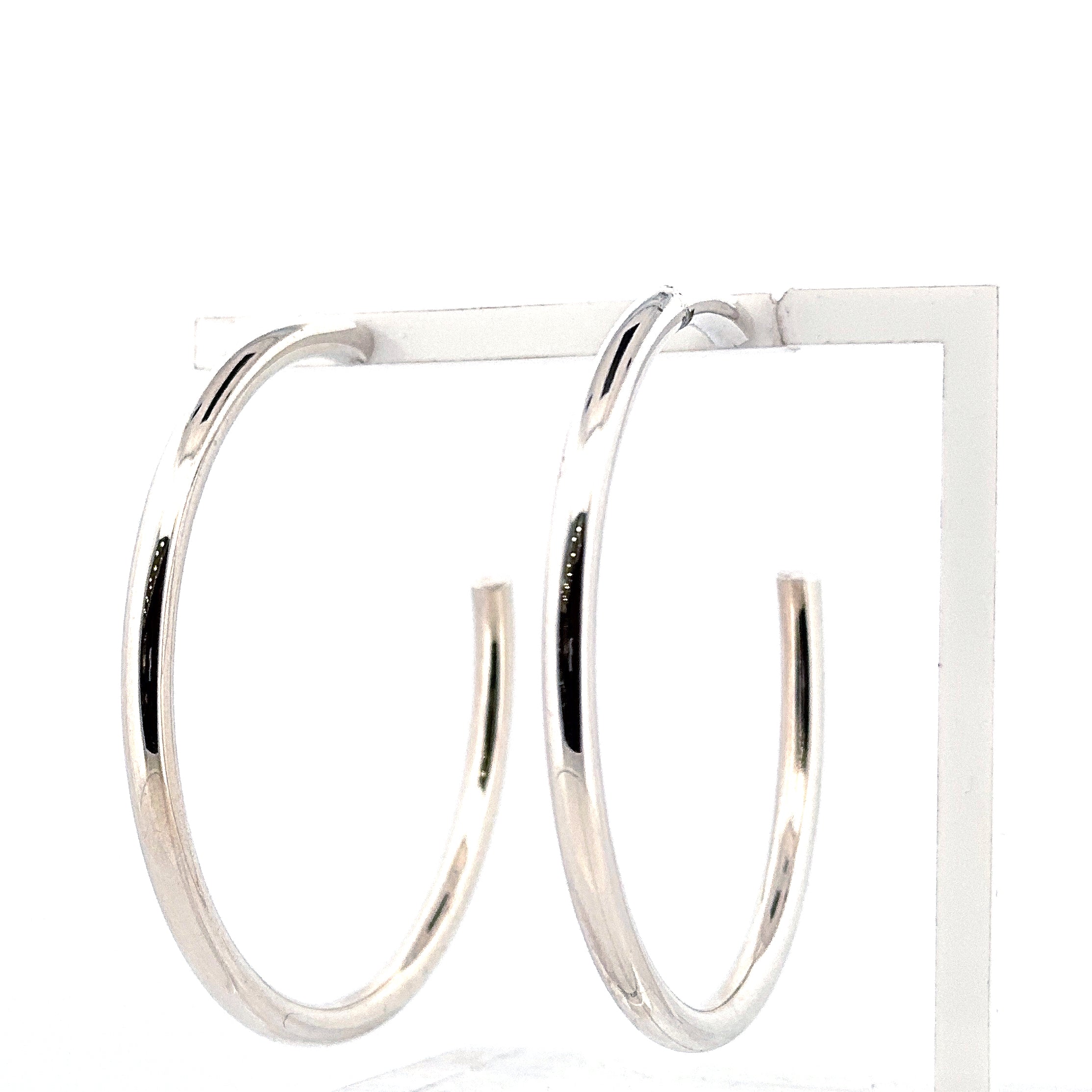 silver hoop earrings