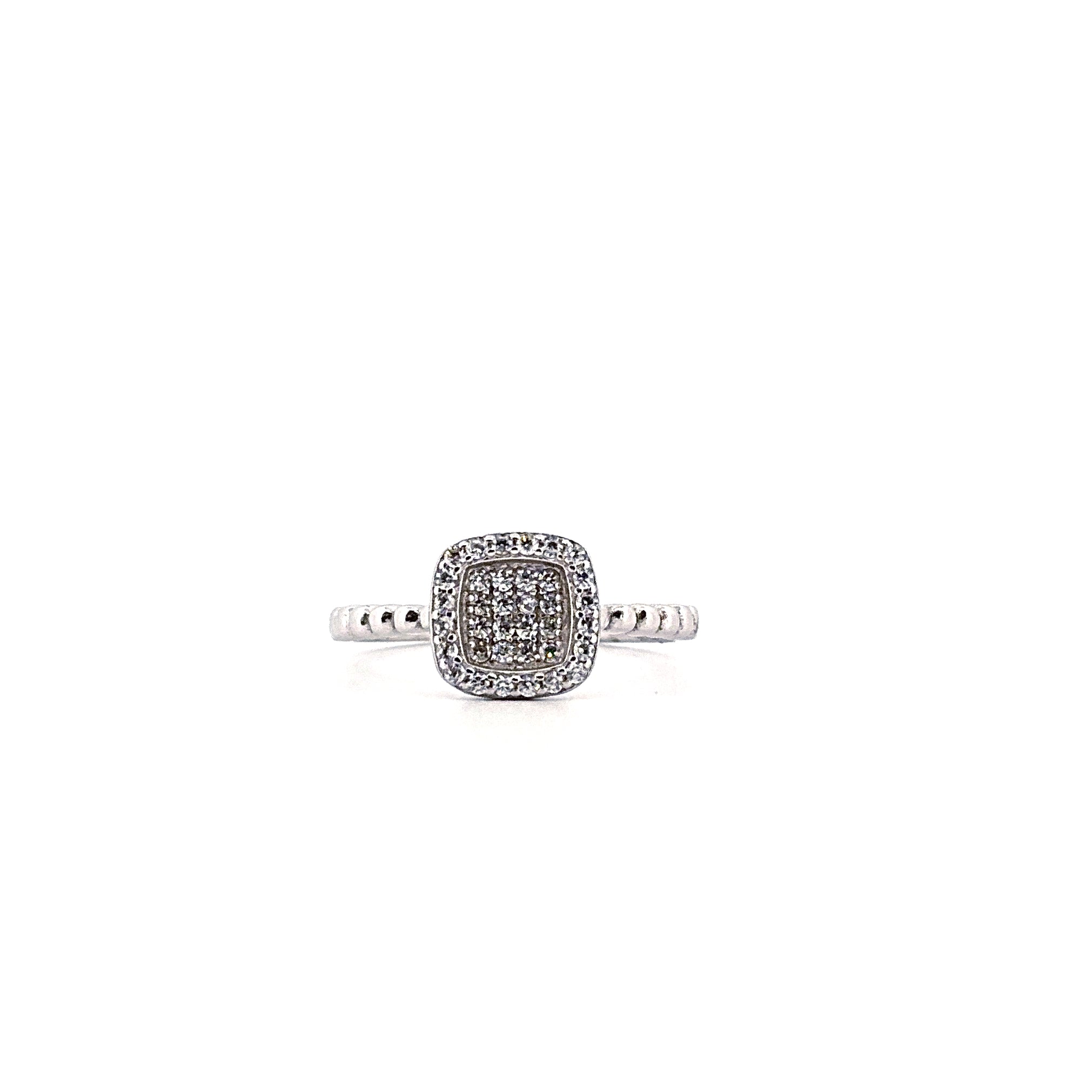 silver cz ring