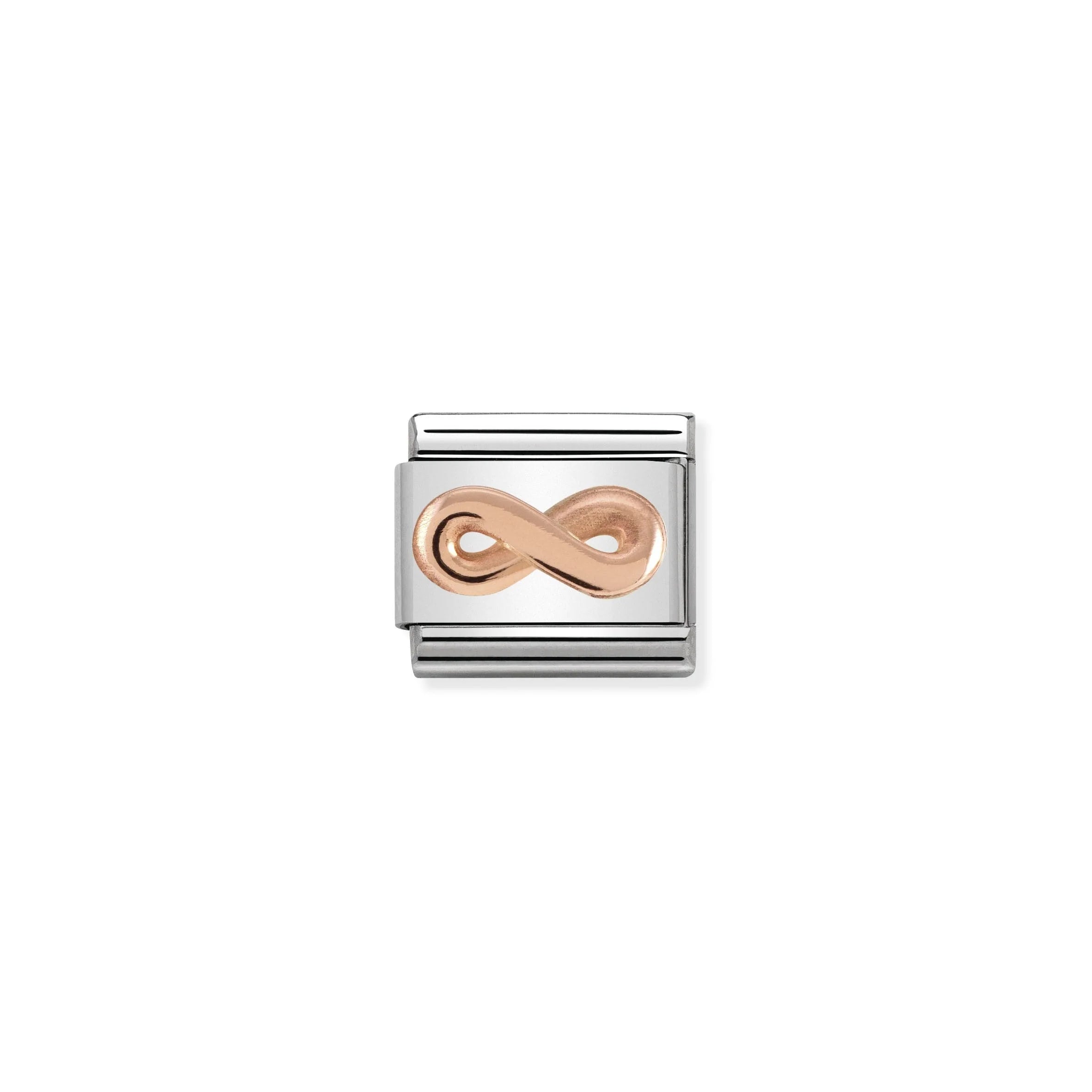 Rosegold infinity symbol